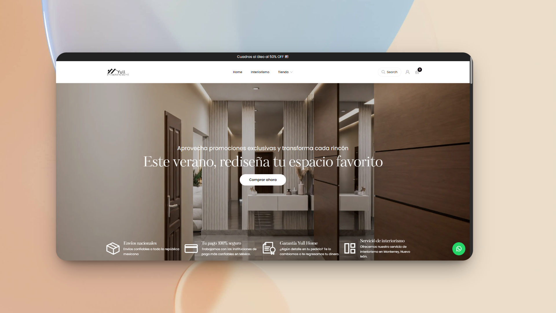 Proyecto: Tienda online de muebles y servicios de decoraciónYullHome
